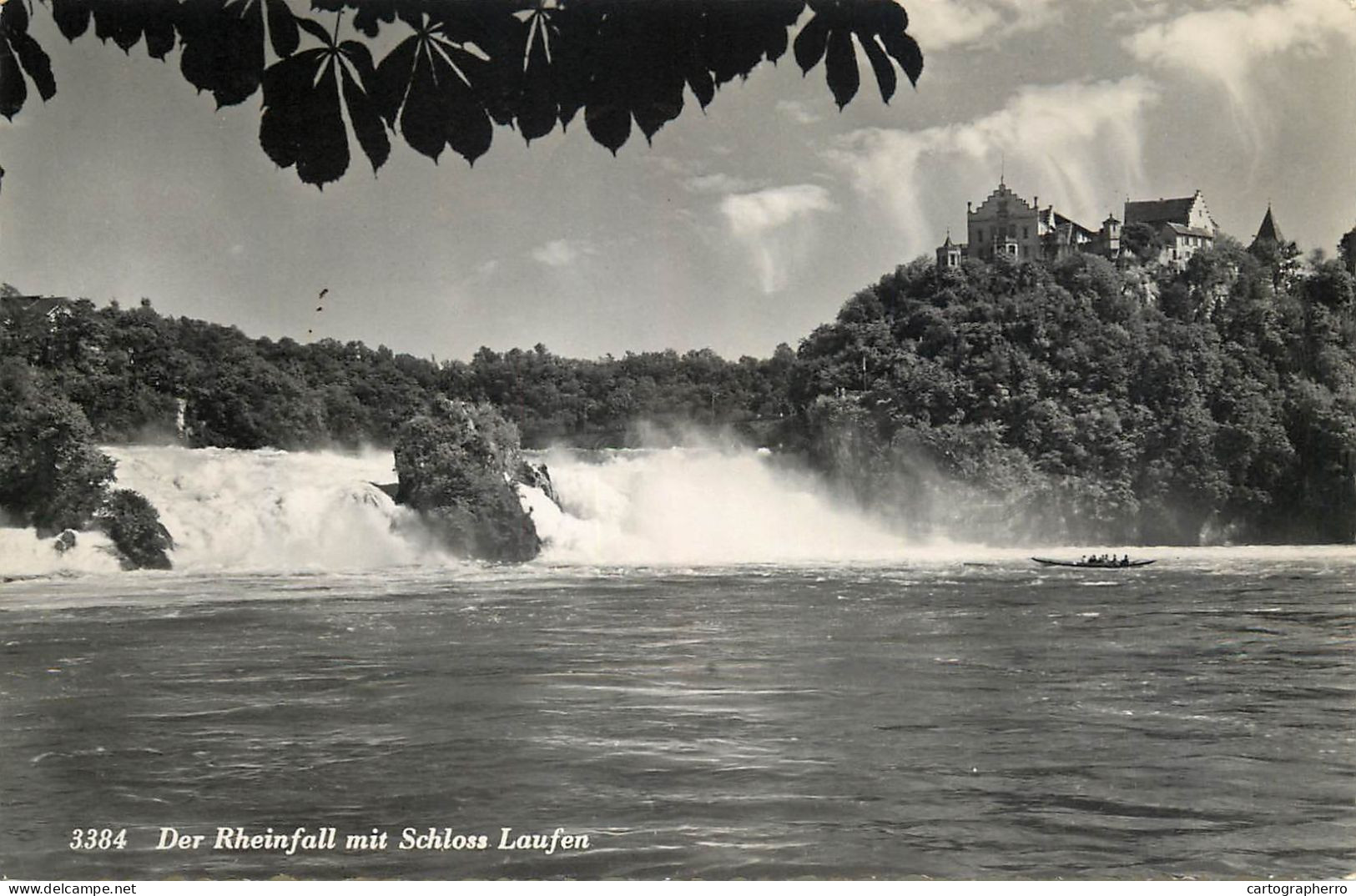 Switzerland Der Rheinfall mit Schloss Laufen