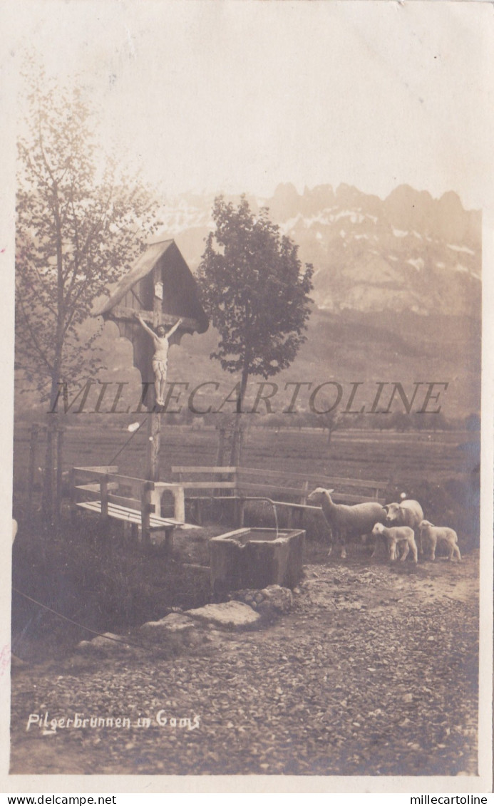 SWITZERLAND - Gams, Pilgerbrunnen, Photo Postcard