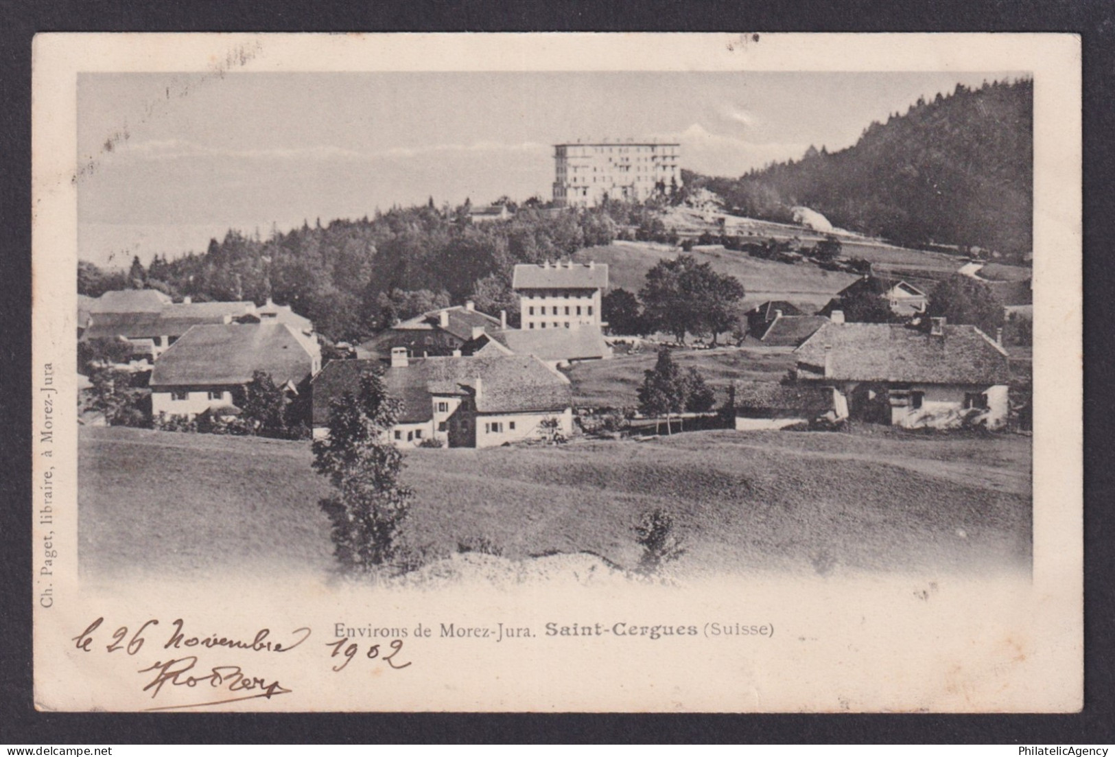 SWITZERLAND, RPPC postcard, Saint-Cergue, General view