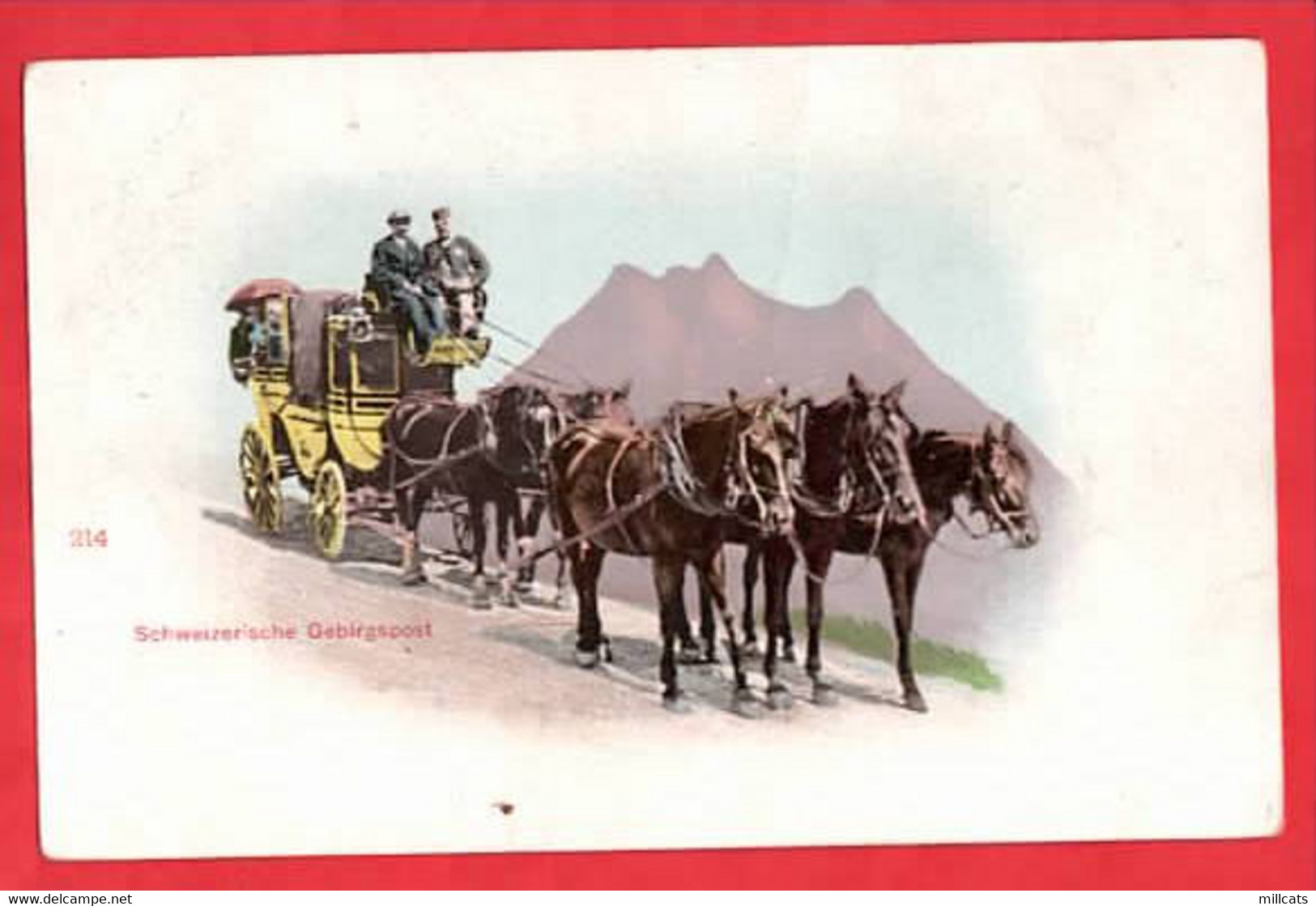 SWITZERLAND    SCHWEIZERISCHE GEBIRGSPOST   UNDIVIDED BACK c 1902