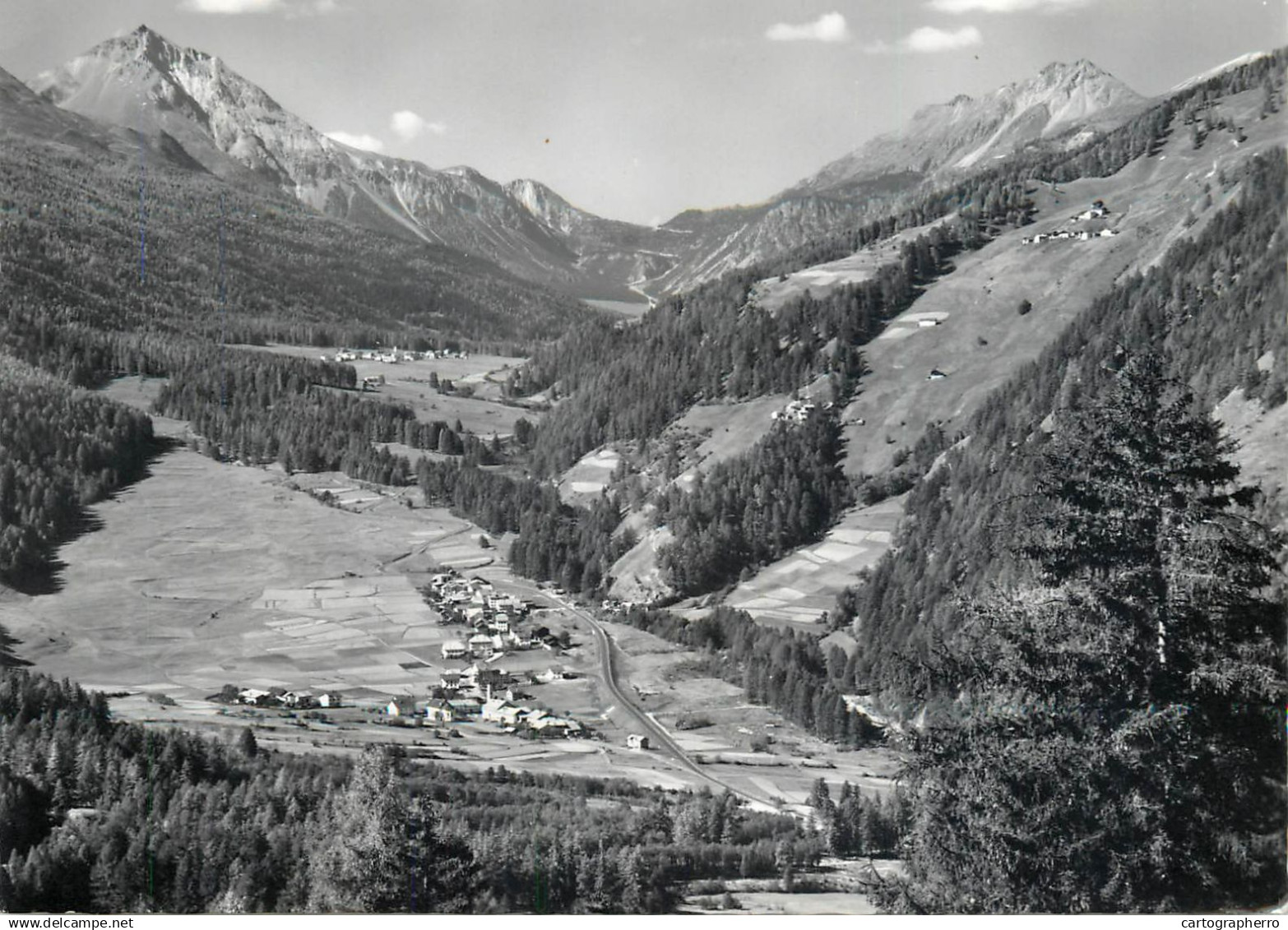 Switzerland Valchava Munstertal gegen Fuldera Piz d'Aint und Ofenpass