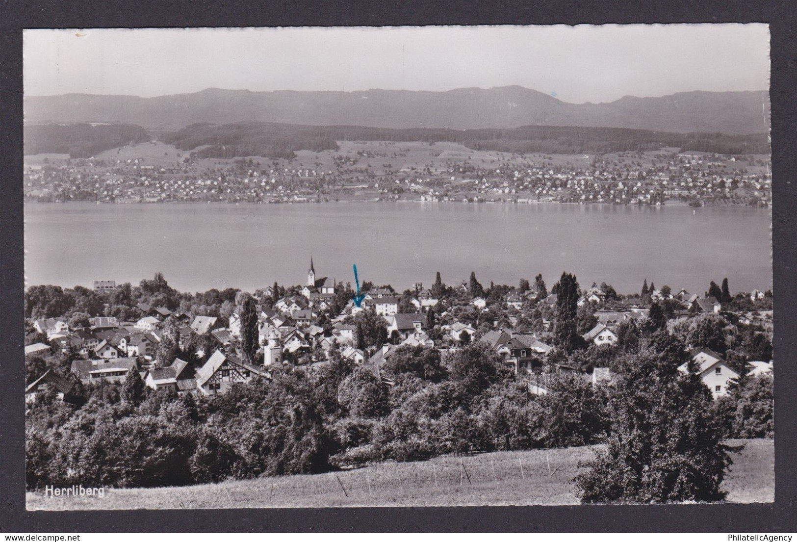 SWITZERLAND, Vintge postcard, Herrliberg, General view