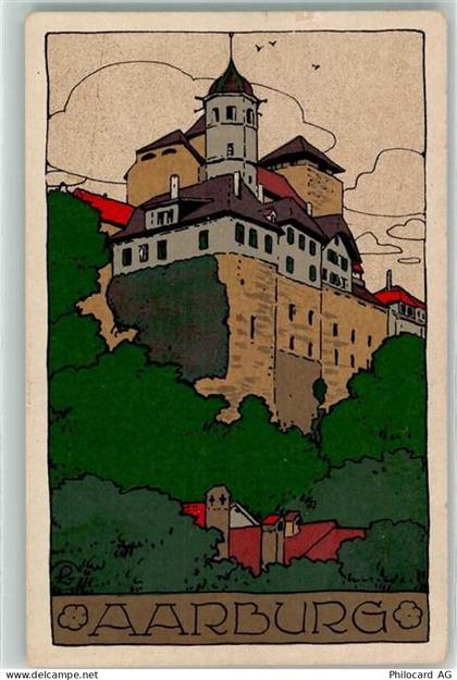 4663 Aarburg Künstlerkarte sign. L - 13248256