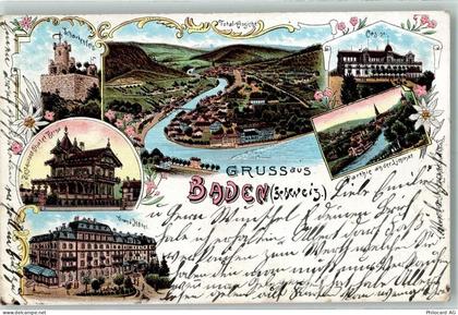 5400 Baden 1899 Lithographie Schartenfels Restaurant Chalet Berna Grand ... - 13223755