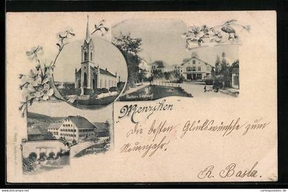 AK Menziken, Kirche, Hotel Sternen