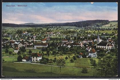 AK Menziken, Mitteldorf mit Kirche