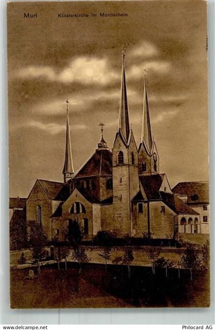 5630 Muri AG 1913 Mondschein Kloster- Kirche - 38023508