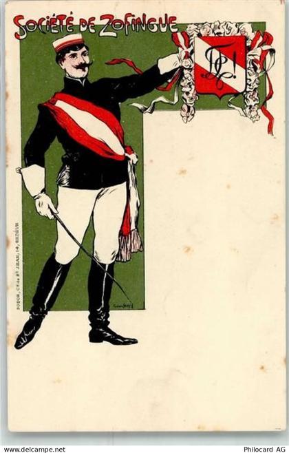 4800 Zofingen Lithographie Studentika Societe de Zofingue - 13271356