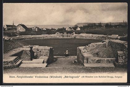 AK Windisch, Römisches Amphitheater Vindonissa Bärlisgrueb