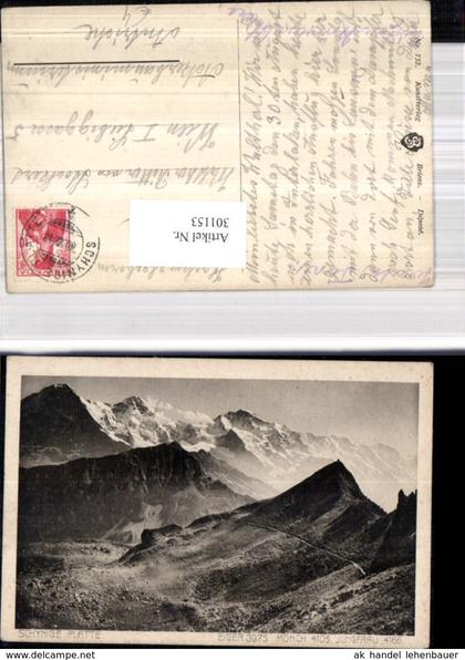 301153,Schynige Platte Gündlischwand Eiger Mönch u. Jungfrau Kt Bern