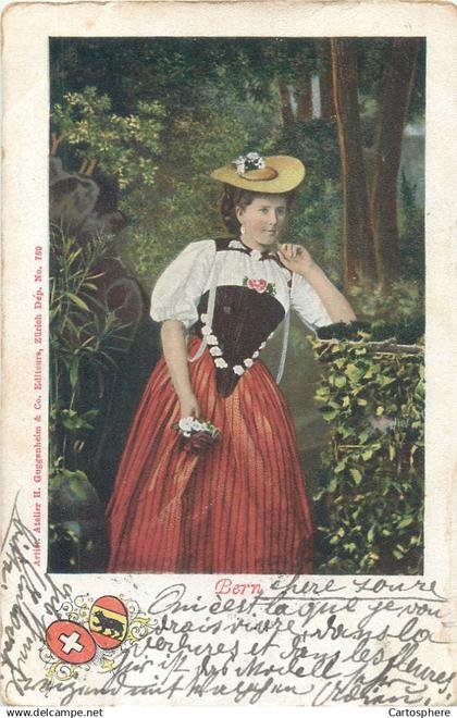 CPA Suisse > BE Berne > Berne - Frau in Tracht Costume - Folklore - Femme -