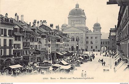 Schweiz - BERNE (BE) Markt und Parlamentsgebäude - Photographie-Verlag Wehrli AG Kilchberg