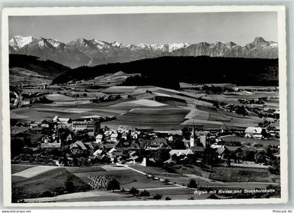 3507 Biglen Foto AK Niesen und Stockhornkette Kirche - 10586119