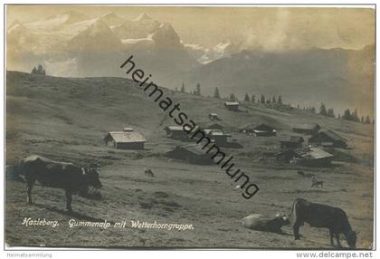 Hasliberg - Gummenalp mit Wetterhorngruppe - Verlag Anderegg-Wehren Basar Hasliberg 20er Jahre