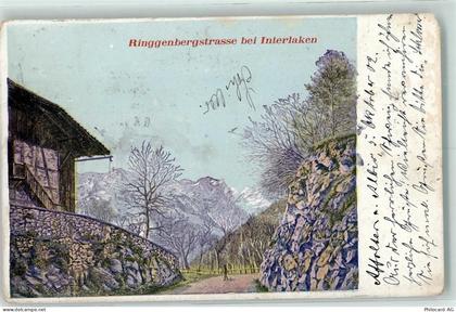 3800 Interlaken 1902 Gebrauchsspuren Ringgenbergstrasse bei Interlaken... - 10217604