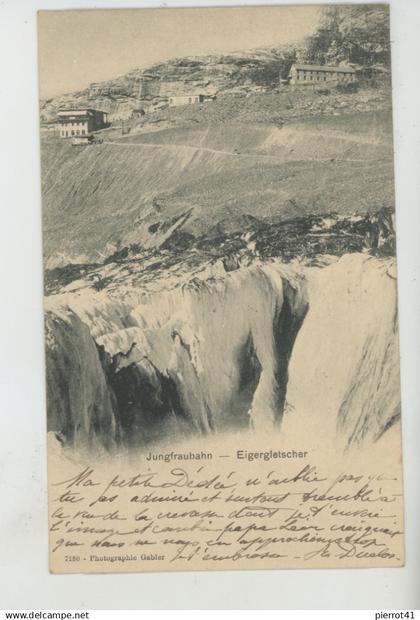SUISSE - BERNE - Jungfraubahn - Eigergletscher - Carte postée à MATTEN BEI INTERLAKEN en 1901