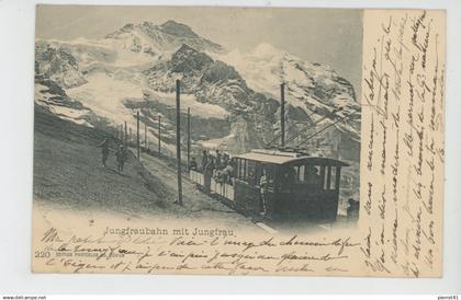 SUISSE - BERNE - Jungfraubahn mit Jungfrau (1901) - Carte postée à MATTEN BEI INTERLAKEN