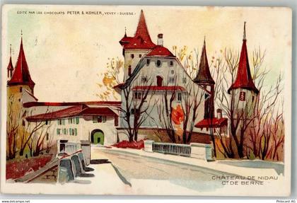 2560 Nidau 1921 Lithographie Schloss Nidau - 10741662