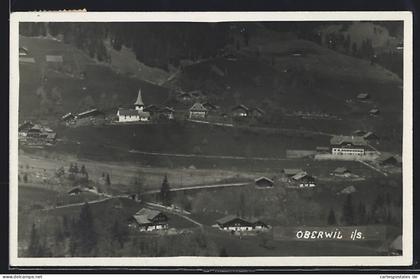 AK Oberwil im Simmental, Gesamtansicht aus der Vogelschau