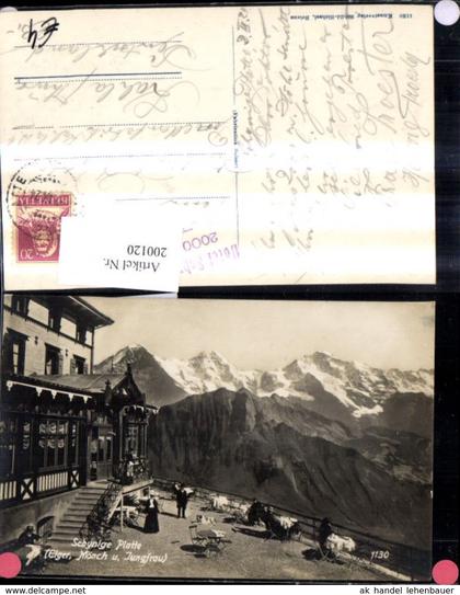 200120,Gündlischwand Schynige Platte Eiger Mönch u. Jungfrau  Ansicht Gasthaus Kt Ber