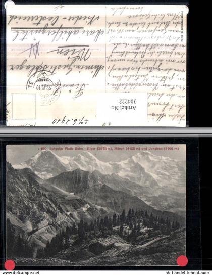 304222,Schynige-Platte-Bahn m. Eiger Mönch u. Jungfrau b. Gündlischwand Bergkulisse Kt Bern