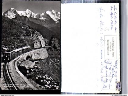 309476,Schynige Platte b. Gündlischwand Zahnradbahn m. Eiger Mönch Jungfrau Bergkulis