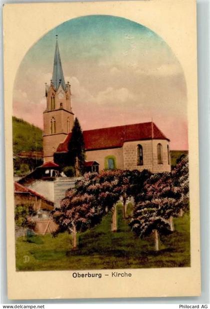 3414 Oberburg Lithographie Kirche - 13908813