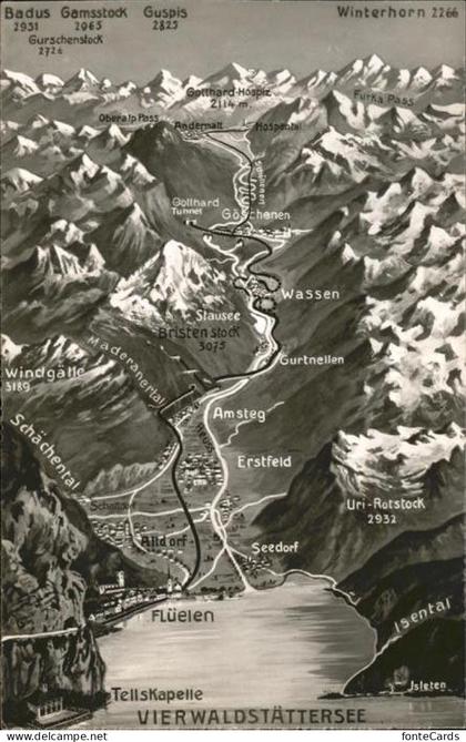 Winterhorn Adelboden Gamsstock Landkarte BErge Badus Gurtnellen