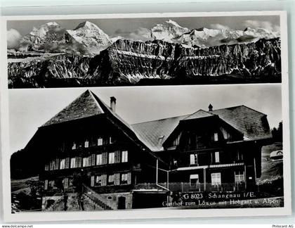6197 Schangnau Gebrauchsspuren Gasthof zm Löwen mit Hohgant und Alpen - 13132663