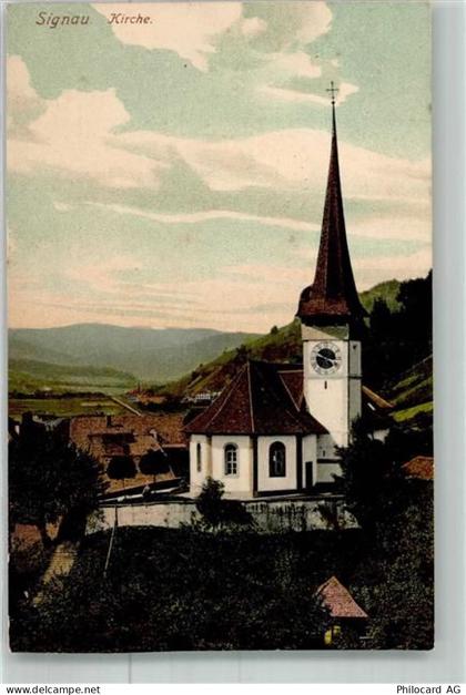 3534 Signau 1908 Foto AK Kirche - 38024107