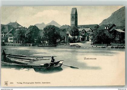 3800 Unterseen - Kirche Ruderboot - 10604811