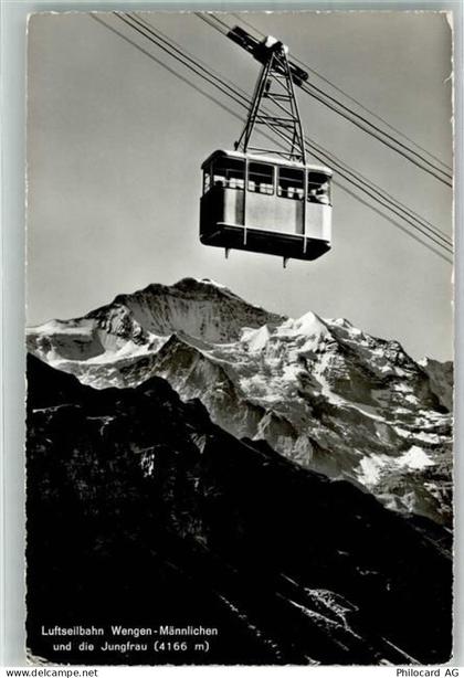 3823 Wengen Foto AK Seilbahn Wengen-Männlichen - 38058168