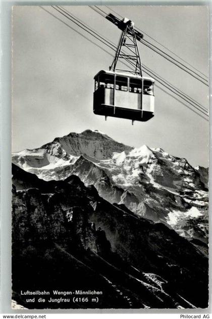 3823 Wengen Foto AK Seilbahn Wengen-Männlichen Jungfrau - 38210312