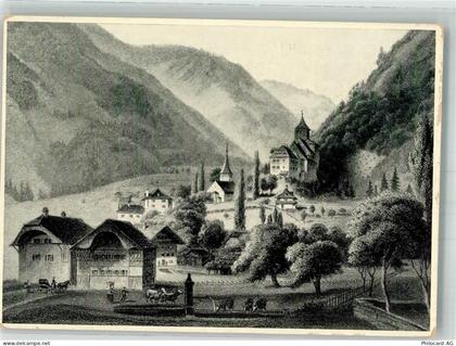 3752 Wimmis - Burg Wimmis Stich auf AK - 38062039