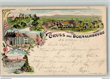 4147 Aesch BL 1899 BOAKC Lithographie Dornachbrugg Gebrauchsspuren, bitt... - 13702660