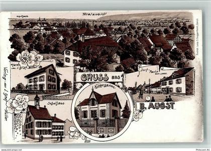 4302 Augst BL 1909 BOAKC Lithographie Schulhaus Handlung J. Graf-Müller ... - 13702788
