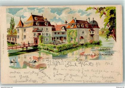 4103 Bottmingen 1903 Lithographie Schloss - 13220932