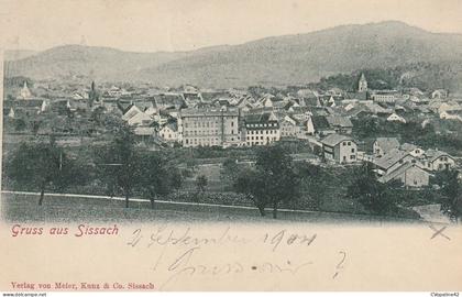 SUISSE - GRUSS aus SISSACH (Bâle-Campagne-BL) en 1904