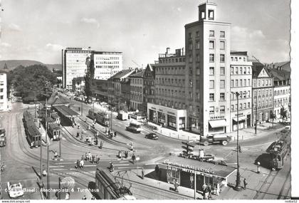 CPSM - Basel - Bâle Tramway  aeschenplatz Turmhaus