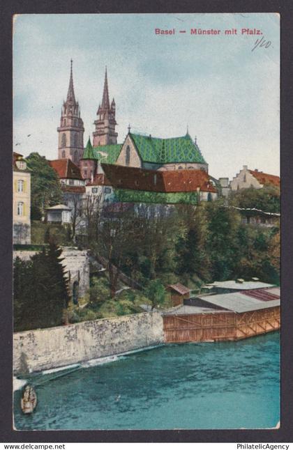 SWITZERLAND, Vintge postcard, Basel, Basel Minster
