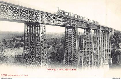 Suisse - FRIBOURG - Pont du Grand Fey - Ed. Photoglob 2756