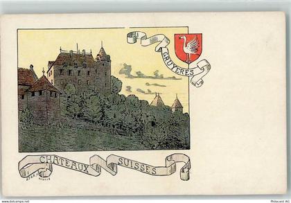 1663 Gruyères - Cgateux Suisses Wappen - 13902423