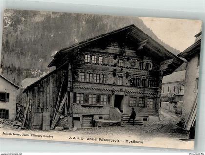 1669 Montbovon Foto AK Chalet Fribourgeois - 38216705