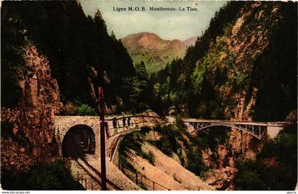 CPA Ligne M.O.B. Montbovon La Tine SWITZERLAND (704636)