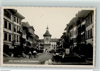 3280 Murten Morat - Morat Hauptstrasse Radfahrer Brunnen Stadttor Fahrra... - 10161744