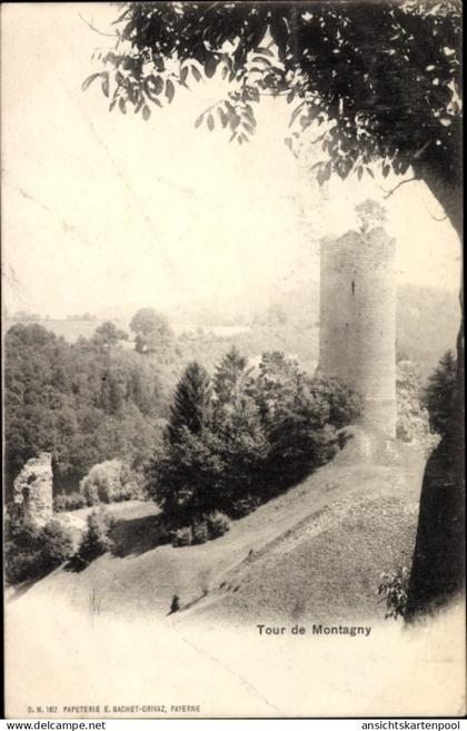 CPA Montagny les Monts Kanton Freiburg, Tour de Montagny