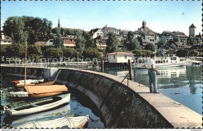 Morat Murten Murtensee Hafenpartie