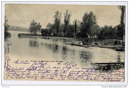 cpa Creux de GENTHOD près de Genève canotage JJ 2747