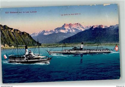 Genfersee Lac Leman - Dampfschiffe - 39409785