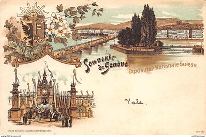 Suisse - GENÈVE - Litho - Exposition Nationale Suisse 1896 - Ed. H. Guggenheim